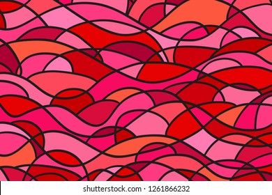 Abstract tile wallpaper of the surface. Wavy background. Mosaic pattern with waves. Multicolored tiled texture. Decorative backdrop
