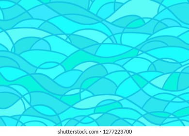 Abstract tile wallpaper of the surface. Wavy background. Mosaic pattern with waves. Decorative backdrop. Multicolored dinamic texture. Doodle for design and business