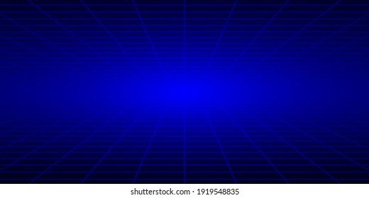 Fondo de baldosas abstractas con perspectiva en colores azules