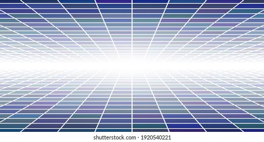Fondo de baldosas abstractas con perspectiva en colores azules