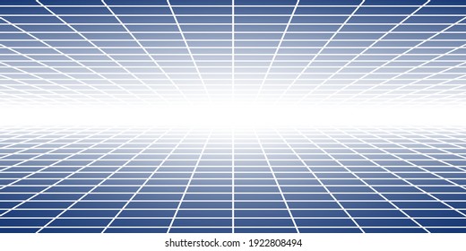 Abstract tiled background with perspective in blue colors