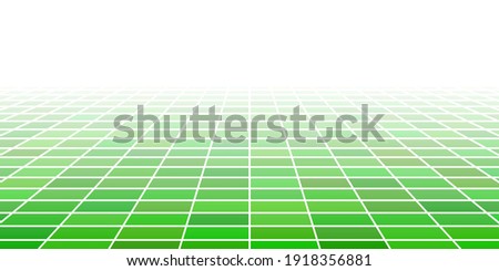 Abstract tiled background with perspective in green colors