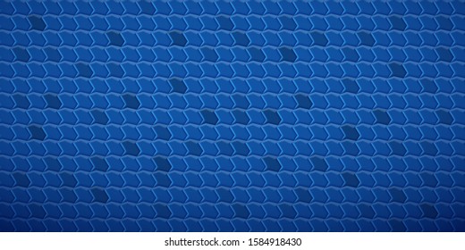 Abstract tiled background of polygons fitted to each other, in blue colors
