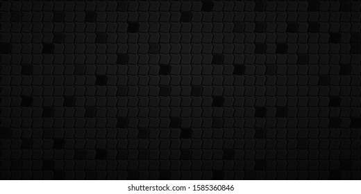Abstract tiled background of polygons fitted to each other, in black colors