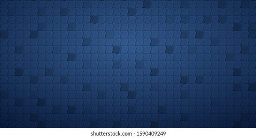 Abstract tiled background of polygons fitted to each other, in blue colors
