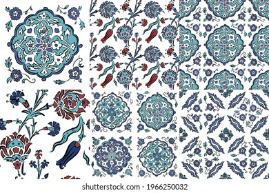 Abstract tiled turkish pattern for your design