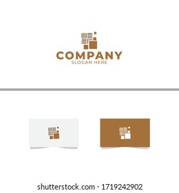 Plantilla de diseño del logotipo de mosaicos abstractos