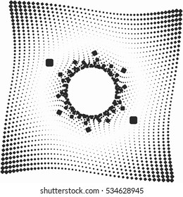 Abstract tiles pattern with a parametric scaling and arranging. Vector pavers texture for landscaping, gardening, architecture, design, concrete molding, stencils, printing, polygraphy