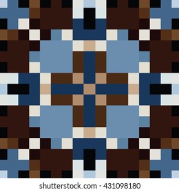 Abstract tiles seamless pattern. Cloth design, wallpaper.