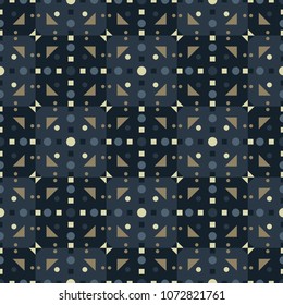 Abstract tiles seamless pattern. Geometric tiles series.