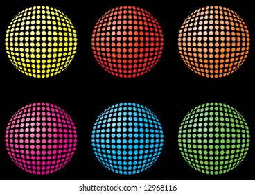 Abstract is tiles sphere. Vector illustration.