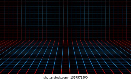 abstract tilted line plaid industrial blue and red color. vector illustration eps10