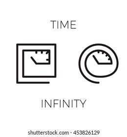 Abstract time icon.time infinity.Concept idea