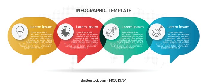 Abstract timeline infographic 4 options.
