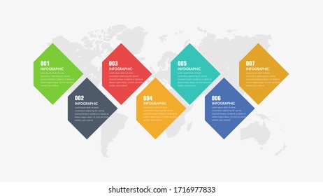 Vector de diseño de elemento infográfico de línea de tiempo abstracto