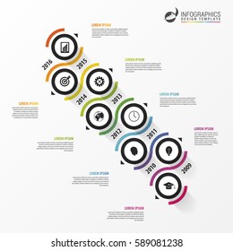 Abstract timeline infographic template. Business concept. Vector illustration