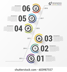 Abstract timeline infographic template. Business concept. Vector illustration