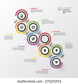 Abstract timeline infographic template. Vector illustration.
