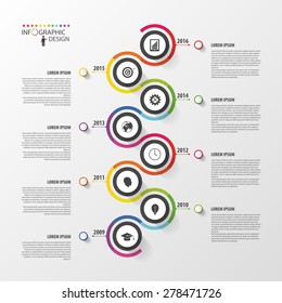 Abstract timeline infographic template. Vector illustration.