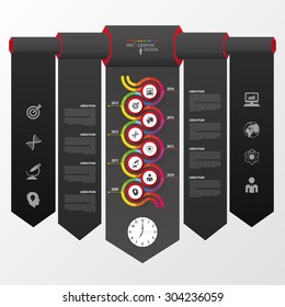 Abstract timeline infographic template. Vector illustration.
