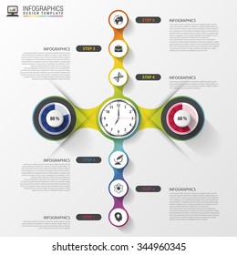 Abstract timeline infographic template. Vector illustration