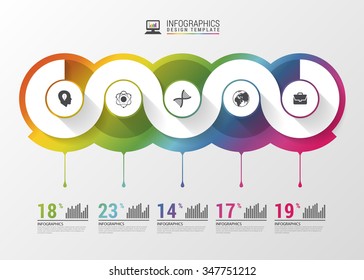 Abstract timeline infographic template. Vector illustration.