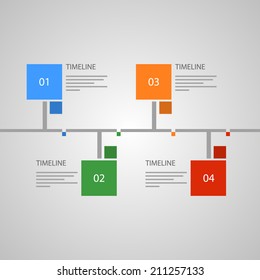 Abstract timeline infographics template.