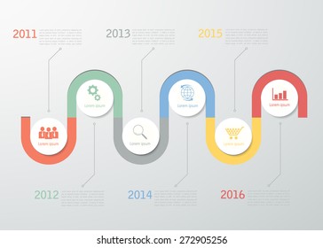 Abstract timeline template for business design, reports, step presentation, number options, progress, workflow layout 