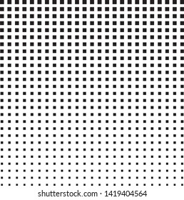 Abstract tiny Square halftone geometric pattern texture or background. Illustration for fashion minimalistic design. Modern elegant endless wallpaper. Black Color