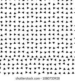 Abstract Tiny Triangle geometric pattern texture or background. Illustration for fashion minimalistic design. Modern elegant endless wallpaper. Black Color. 