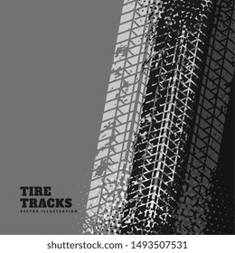 abstract tire track print marks background design