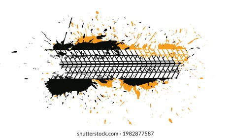 abstract tire track splatter background