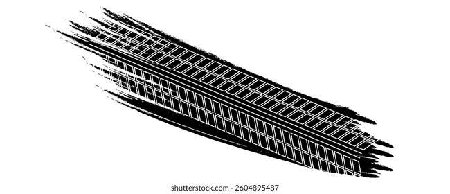 Abstract tire track splatter background