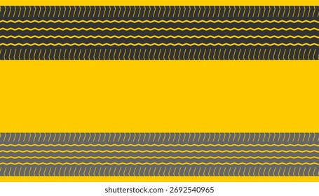 Fondo amarillo Abstractas de la pista del neumático. Vector de fondo