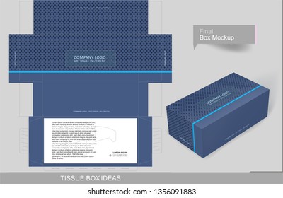 Abstract tissue box concept, template for business purpose, place your text and Logos and ready to go for print