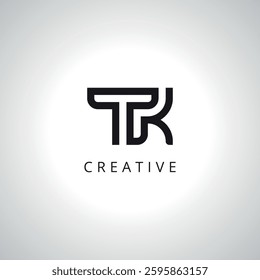 Abstract TK KT Monogram Logo Template With Vector Eps.