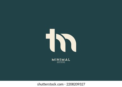Abstract TM, MT Letters Logo Monogram icon.