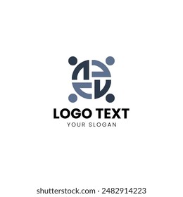 Abstract Together Rise Logo Design Vector