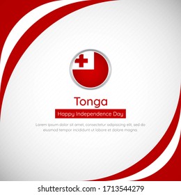 Abstract Tonga country flag background. Artistic happy independence day of Tonga vector illustration.