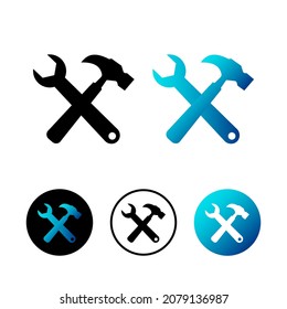 Abstract Tools Icon Illustration Flat Design