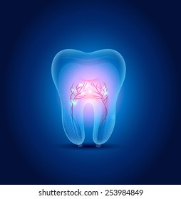 Abstract tooth illustration, beautiful bright design