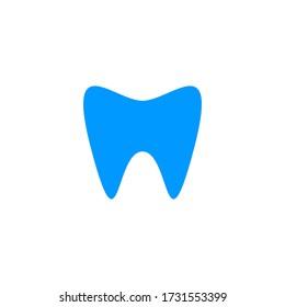 Abstract tooth logo, dental care design concept, isolated on white background.