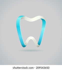 Abstract tooth. Vector symbol