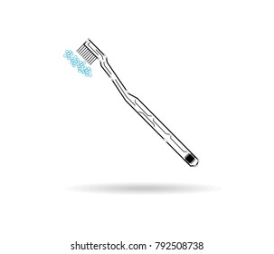 Abstract toothbrush, circuit board, vector illustration, eps 10