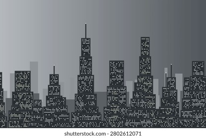 Abstract Top Down Urban City Grid Map Background Flat Vector Architecture Street Plan Design