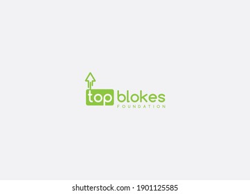 Abstract top typography logo design