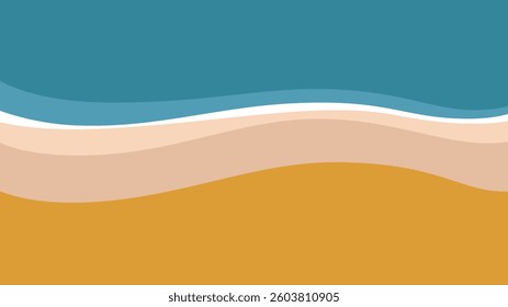 Abstract top view beach background. Simple and minimalist beach background illustration