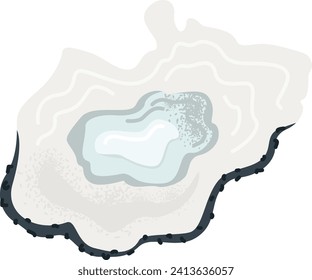 Abstract top view of a snowy landscape with layers. Geology or geography concept vector illustration.