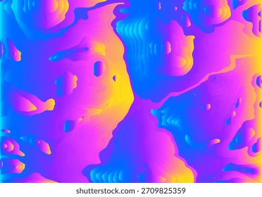 Abstract topographic background with vibrant yellow, pink, purple, and blue gradients forming layered shapes for modern creative design and digital art projects