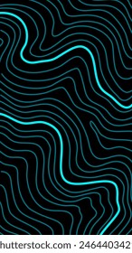 Abstrakter topographischer Konturlinienhintergrund. Abstrakter wellenförmiger Bildschirmhintergrund. Abstrakte Tapete. Ästhetische wellenförmige Linien Hintergrund. Konturhintergrund.